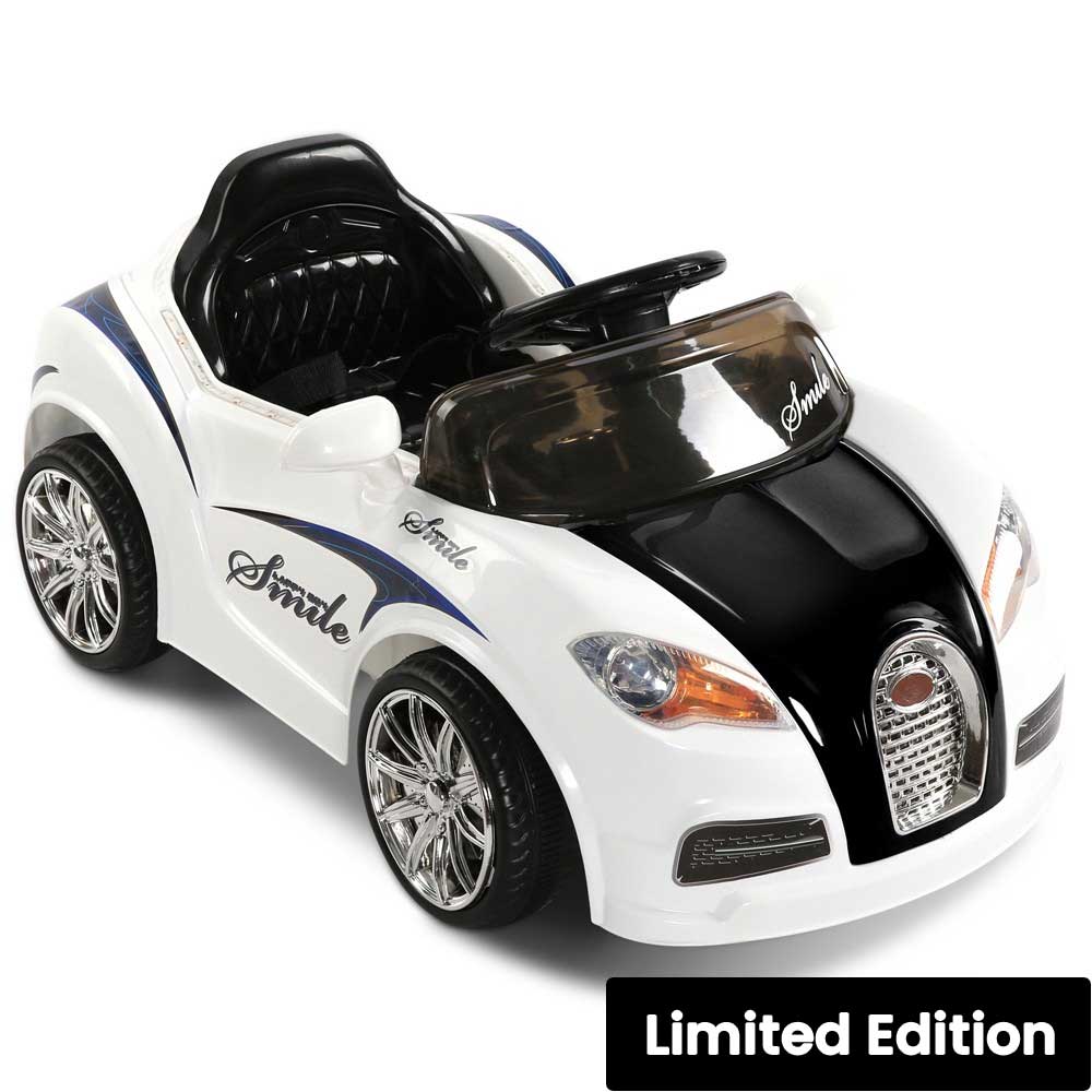 Bugatti Inspired Kids Ride On Car with Remote Control White