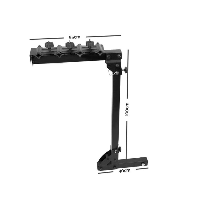 Stand Tall 22 Inch 4 Bike Foldable Rear Car Bike Rack | Black