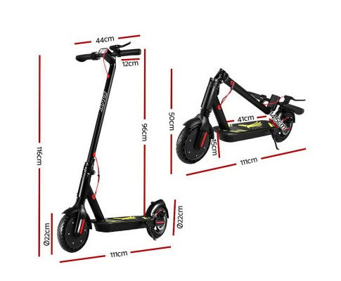 Delxue Portable & Foldable Electric Commuter Scooter | Black