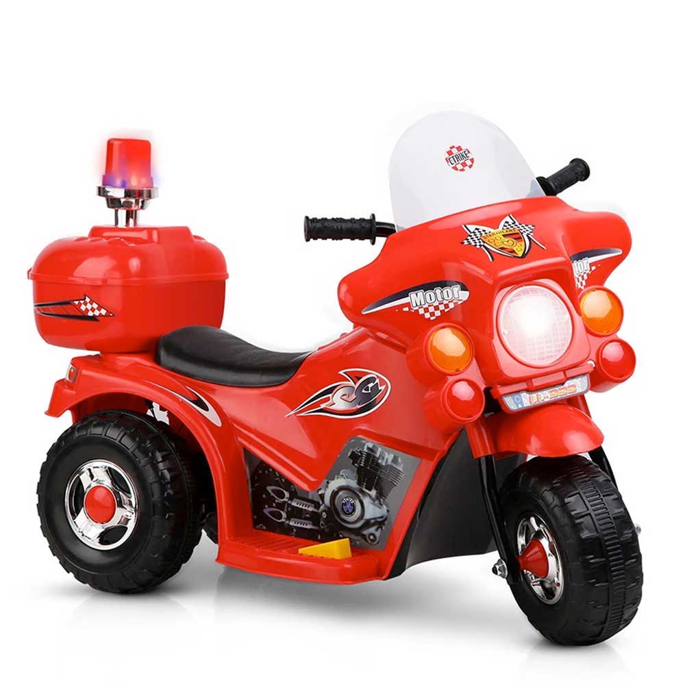 Fire Fighter Inspired Kids Ride On Motorcycle Red