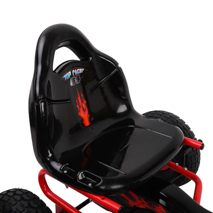 Mighty Racer Kids Pedal Powered Go Kart | Lava Red
