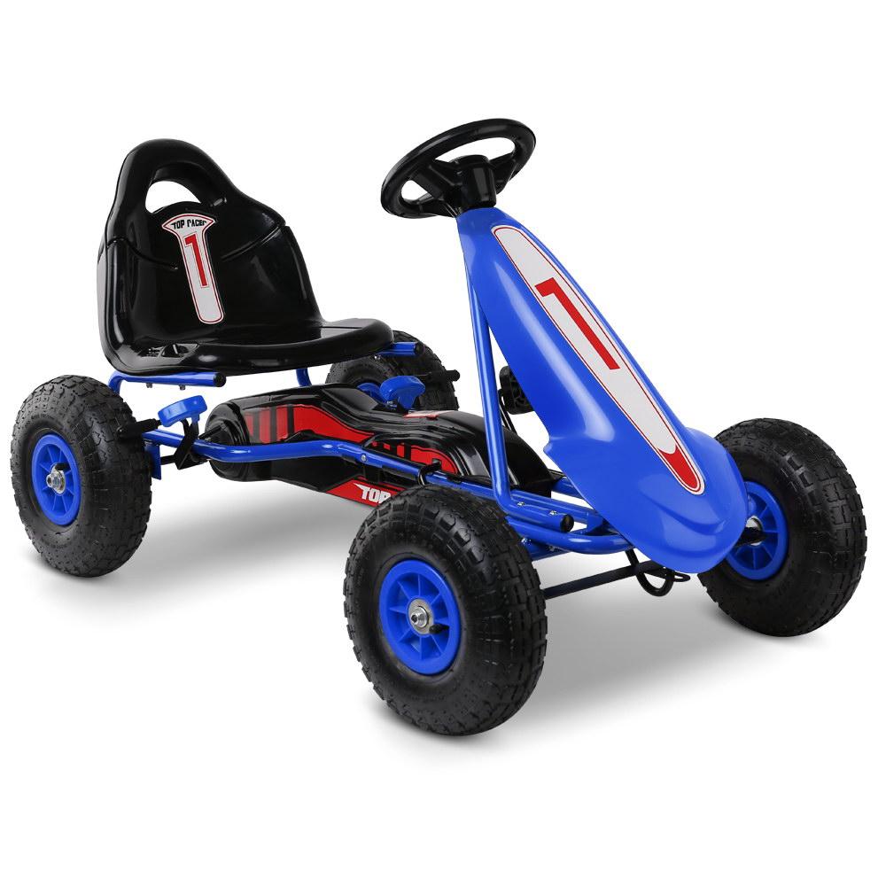 kart a pedale Ultimate Racer Kids Pedal Powered Go Kart | Electric Blue