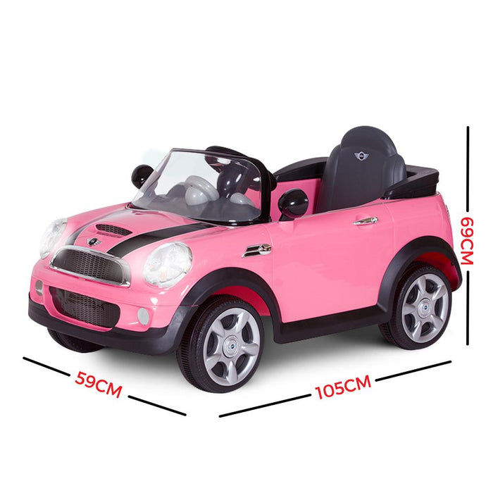MINI Cooper S Licensed Kids Ride On Car with Remote Control | Pink