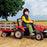 Peg Perego Maxi Diesel Pedal Powered Kids Tractor with Trailer | Red/Grey