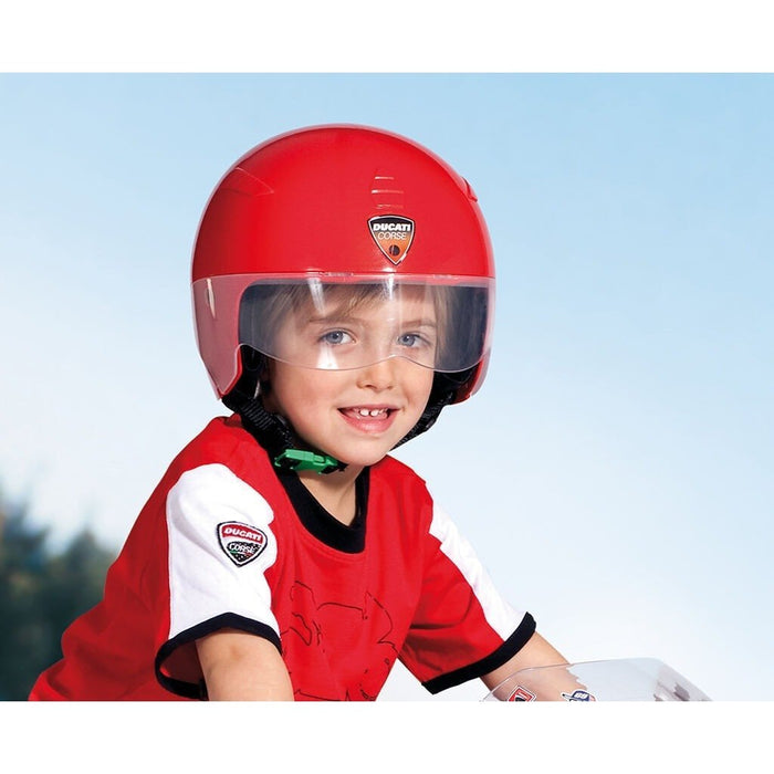 Peg Perego Ducati Deluxe Kids Safety Helmet Racing Red Ride Ons