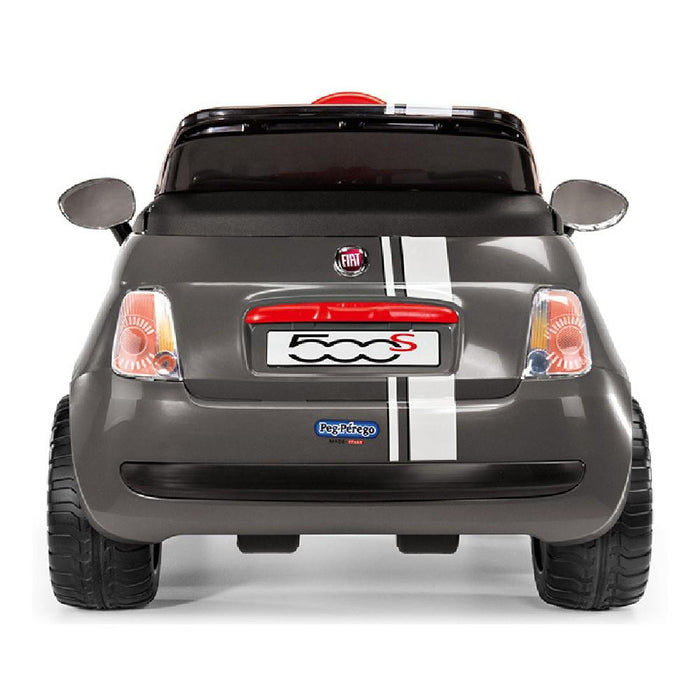Peg Perego Officially Licensed Fiat 500 S Kids Ride On Car | Grey (Limited Edition)