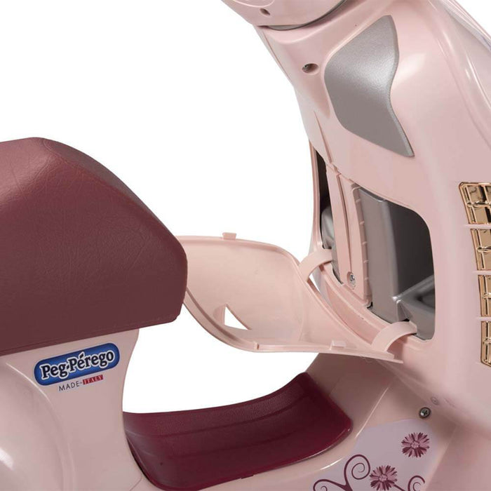 peg perego scooter vespa Peg Perego Officially Licensed Vespa Kids Ride On Scooter | Pink/Coppe