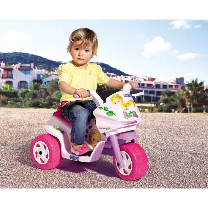 Peg Perego Mini Princess Kids Ride On Motorcycle | Purpley Pinkish