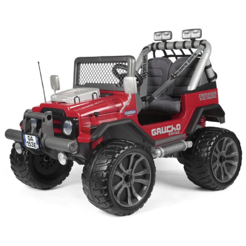 red peg perego Peg Perego Gaucho Grande Two Seater Off Road Kids Ride On Car | Red/Gr