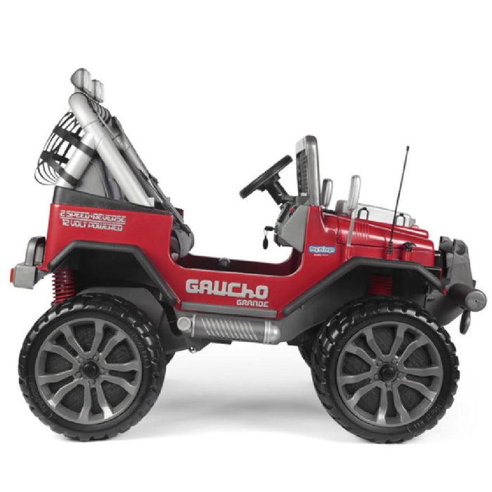 peg perego australia Peg Perego Gaucho Grande Two Seater Off Road Kids Ride On Car | Red/Gr