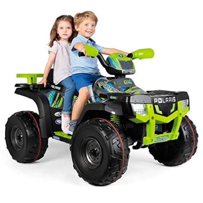 Peg Perego Officially Licensed Polaris 850 Two Seater Kids Ride On Car | Lime/Black