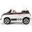 Peg Perego Officially Licensed Deluxe Fiat 500 Kids Ride On Car | Checkered White (Limited Edition)