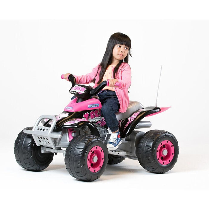 peg perego t rex quad bike Peg Perego T-Rex Kids Ride On Quad Motorcycle | Pink