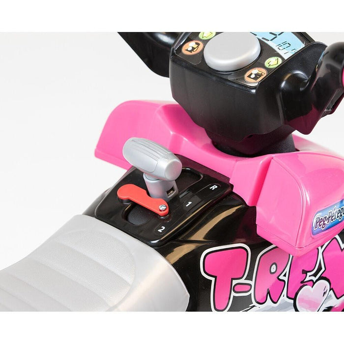 peg perego t rex quad bike Peg Perego T-Rex Kids Ride On Quad Motorcycle | Pink