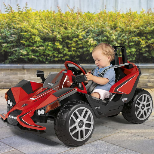 Peg Perego Officially Licensed Polaris Slingshot Kids Ride On Car | Red/Black