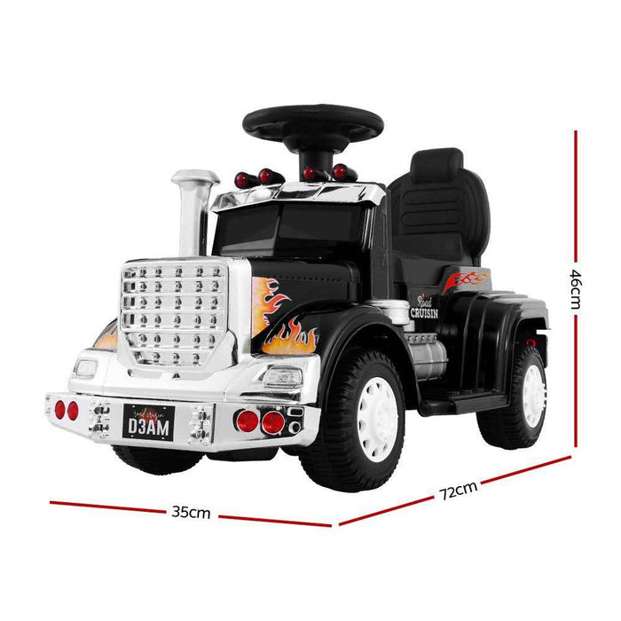 Big Rig Truck Deluxe Kids Ride On Car | Black