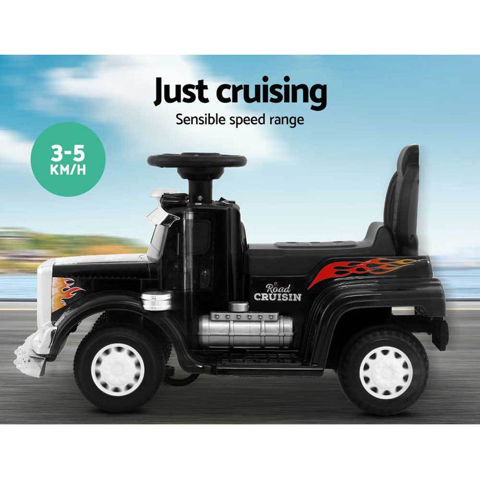 Big Rig Truck Deluxe Kids Ride On Car | Black