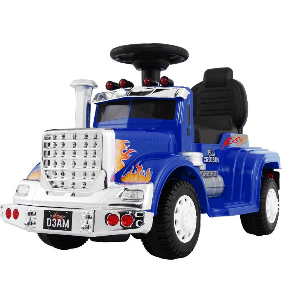 Kids Big Size Toy Truck Big Rig Truck Deluxe Kids Ride On Car Blue