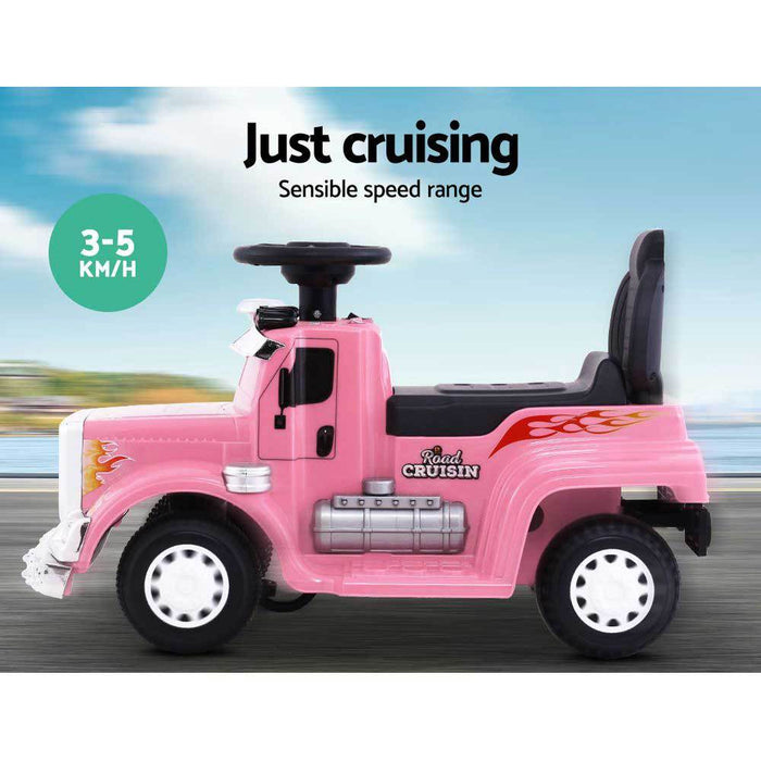 Big Rig Truck Deluxe Kids Ride On Car | Pink