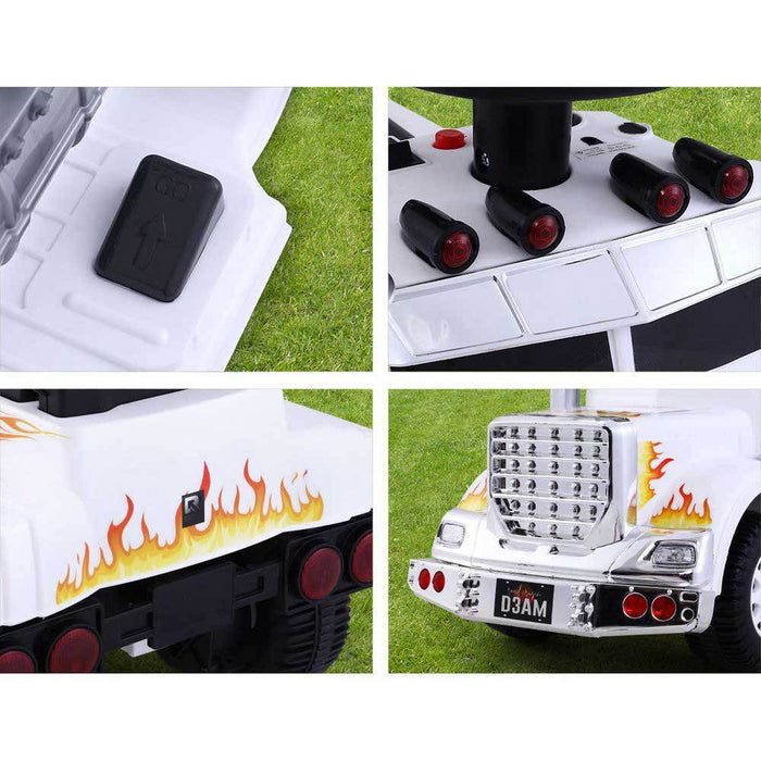 Big Rig Truck Deluxe Kids Ride On Car | White