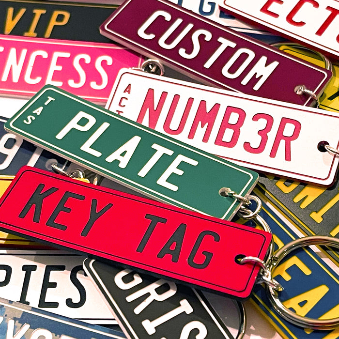Personalised Number Plate Key Rings | Ride Ons