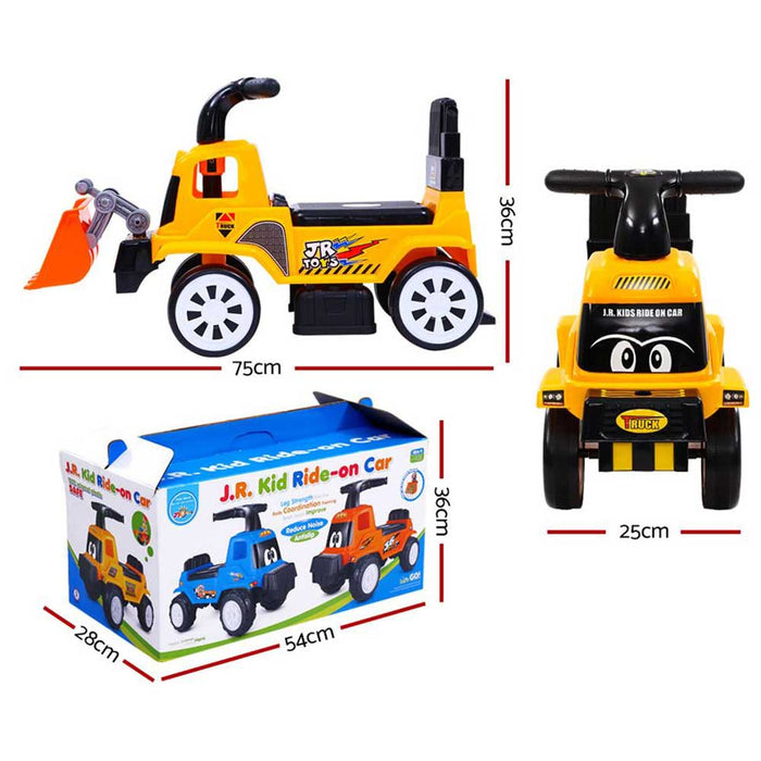 Construction Inspired Kids Ride On Car Excavator | Yellow