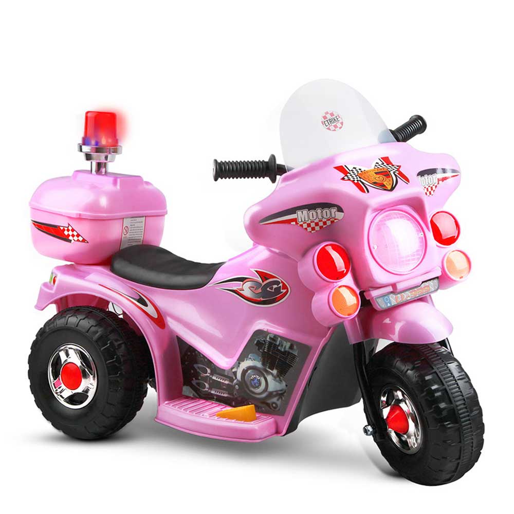 Police Inspired Kids Ride On Motorcycle | Pink
