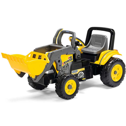 Peg Perego Maxi Construction Excavator Digger Pedal Powered Kids Ride-On | Yellow