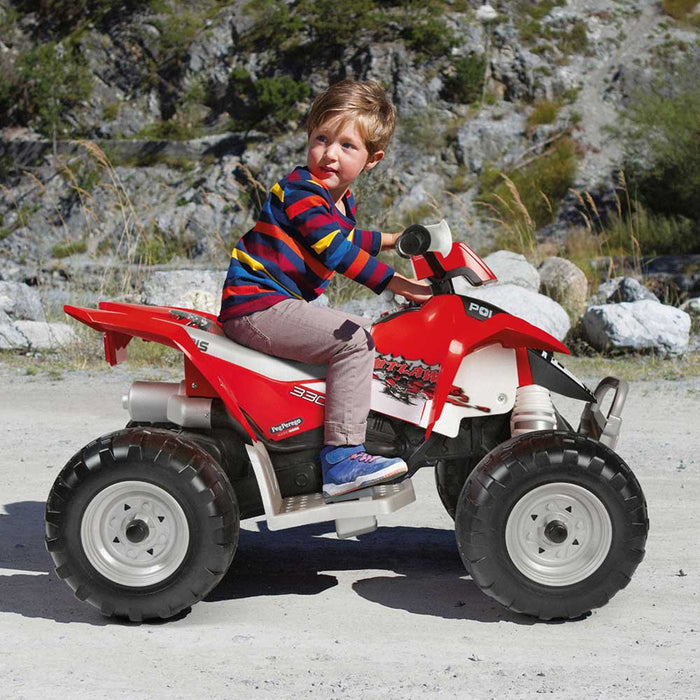 peg perego polaris outlaw atv Peg Perego Outlaw Kids Ride On Quad Motorcycle | Red