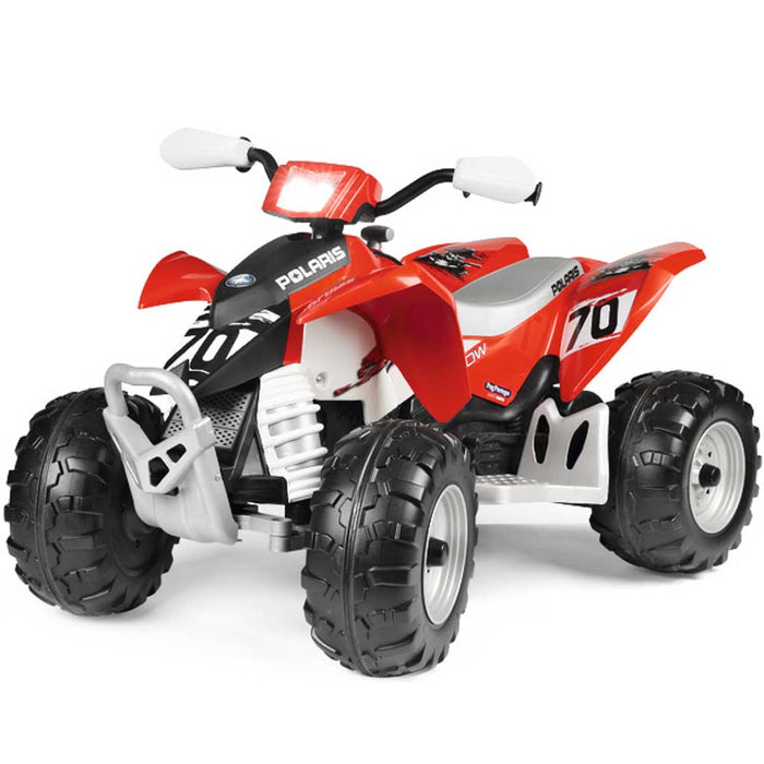 Peg Perego Outlaw Kids Ride On Quad Motorcycle Red and White