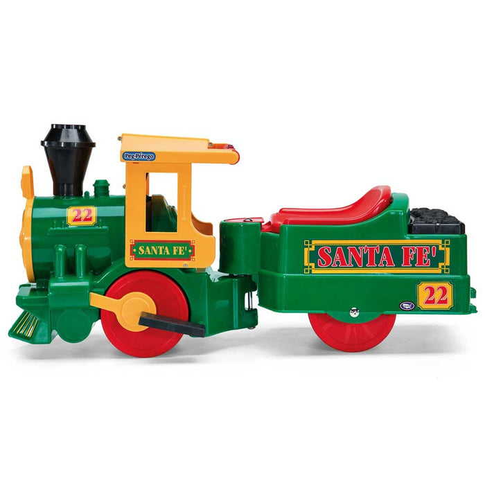 Peg Perego Santa Fe Express Kids Ride On Train with Figure 8 Track | Green/Red/Yellow
