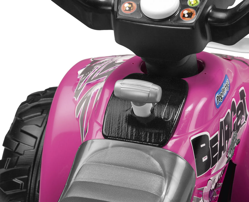 peg perego pink atv Peg Perego Bearcat Kids Ride On Quad Motorcycle | Pink