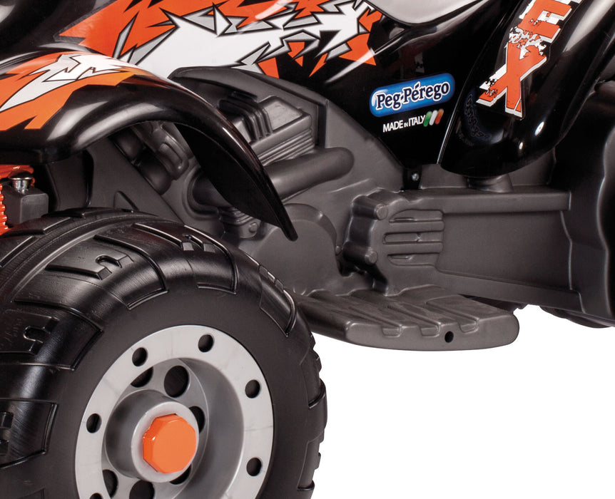 peg perego t rex quad bike Peg Perego T-Rex Kids Ride On Quad Motorcycle | Orange/Black