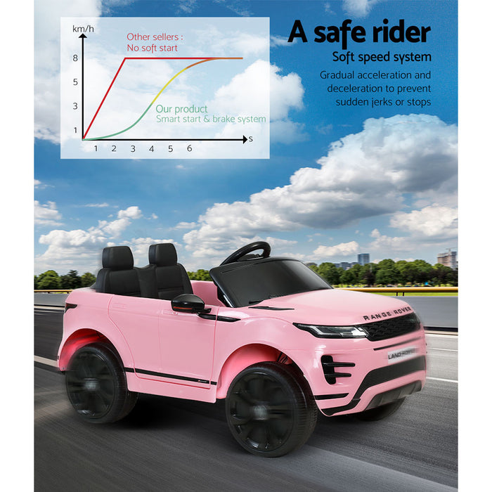 Officially Licensed Range Rover Evoque Kids Ride On Car with Remote Control Pink