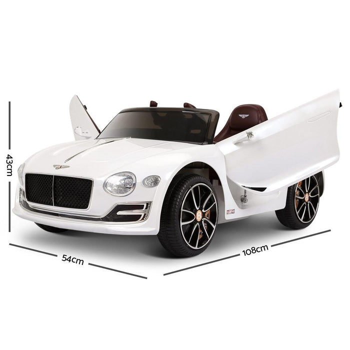 Bentley EXP Licensed Kids Ride On Car with Remote Control | White (Limited Edition)
