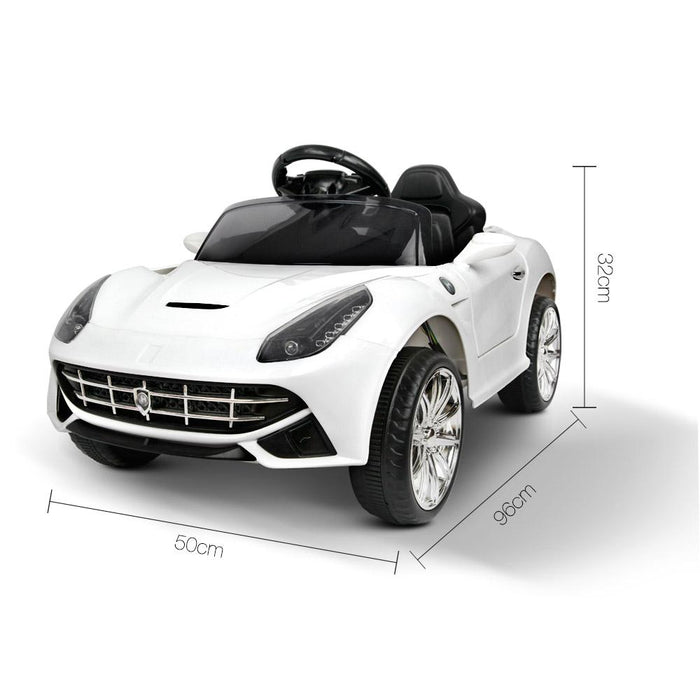 Ferrari F12 Inspired Kids Ride On Car with Remote Control | Ice White