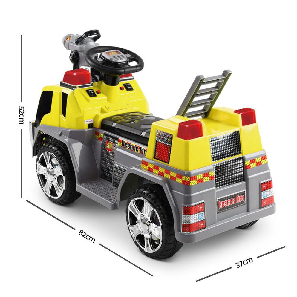 Fire Engine Inspired Kids Ride On Car Firetruck | Safety Yellow | Ride Ons
