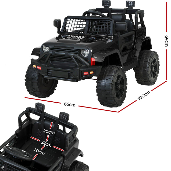 Jeep Inspired Kids Ride On Car with Remote Control | Stealth Black