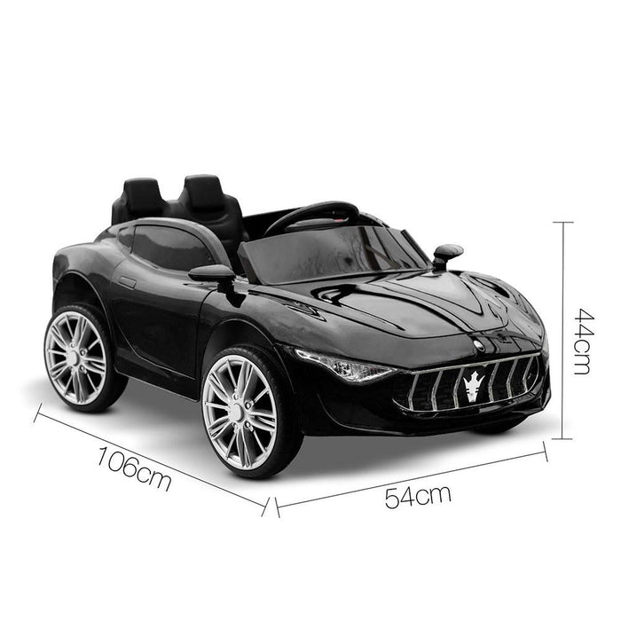 Maserati Inspired Kids Ride On Car with Remote Control | Midnight Black