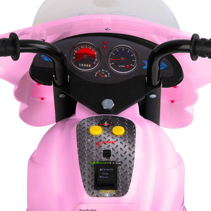Police Inspired Kids Ride On Motorcycle | Pink