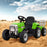 Tractor with Detachable Trailer Kids Ride On Electric Car | Grass Green