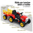 Tractor with Detachable Trailer Kids Ride On Electric Car | Engine Red (with Yellow)