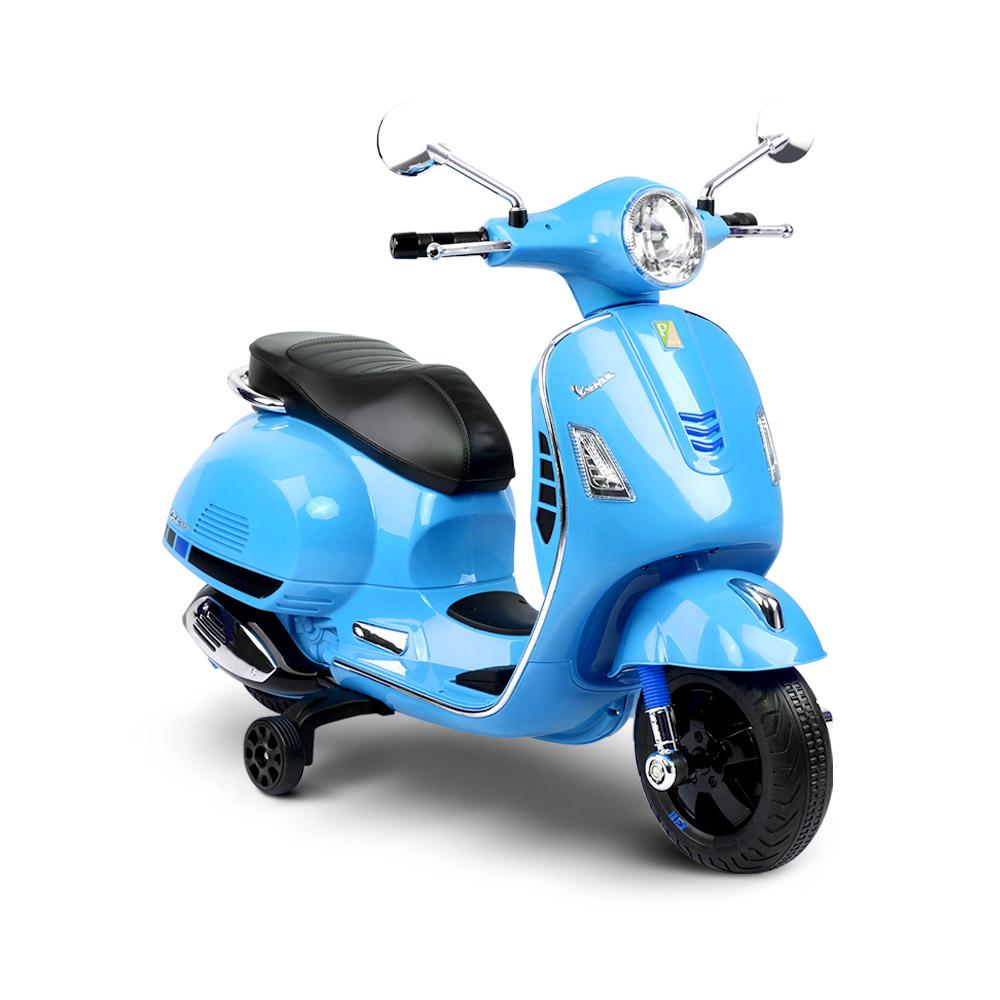 Vespa Licensed Kids Ride On Motorbike Motorcycle Blue Ride Ons