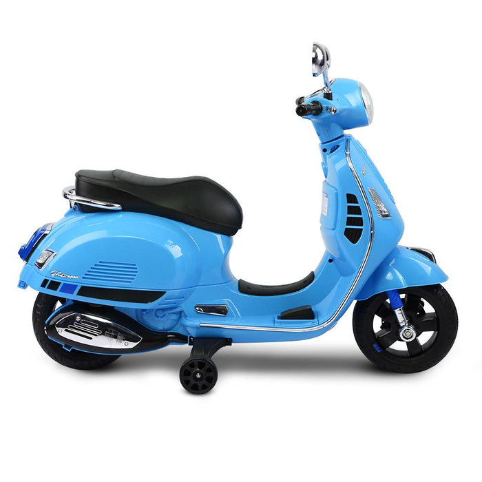 Vespa Licensed Kids Ride On Motorbike Motorcycle | Blue