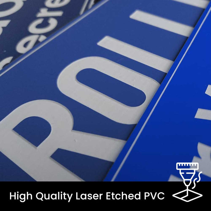 Laser Engraved PVC Custom Personalised Mini Number Plate
