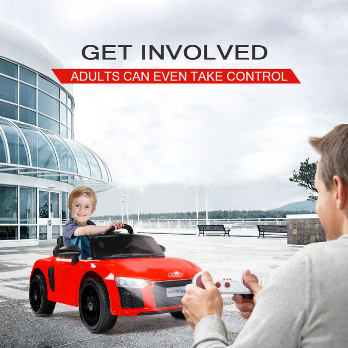 Audi R8 Spyder Licensed Kids Ride On Car with Remote Control | Red