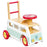 Kids Retro Wooden Toy Combi Pusher & Ride On | White