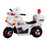 Police Inspired Kids Ride On Motorcycle | White