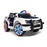 Police Inspired Kids Ride On Car with Remote Control | White/Black